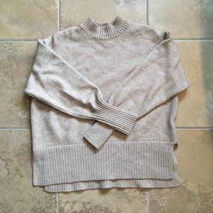 EUC H&M Beige Mock Neck Sweater